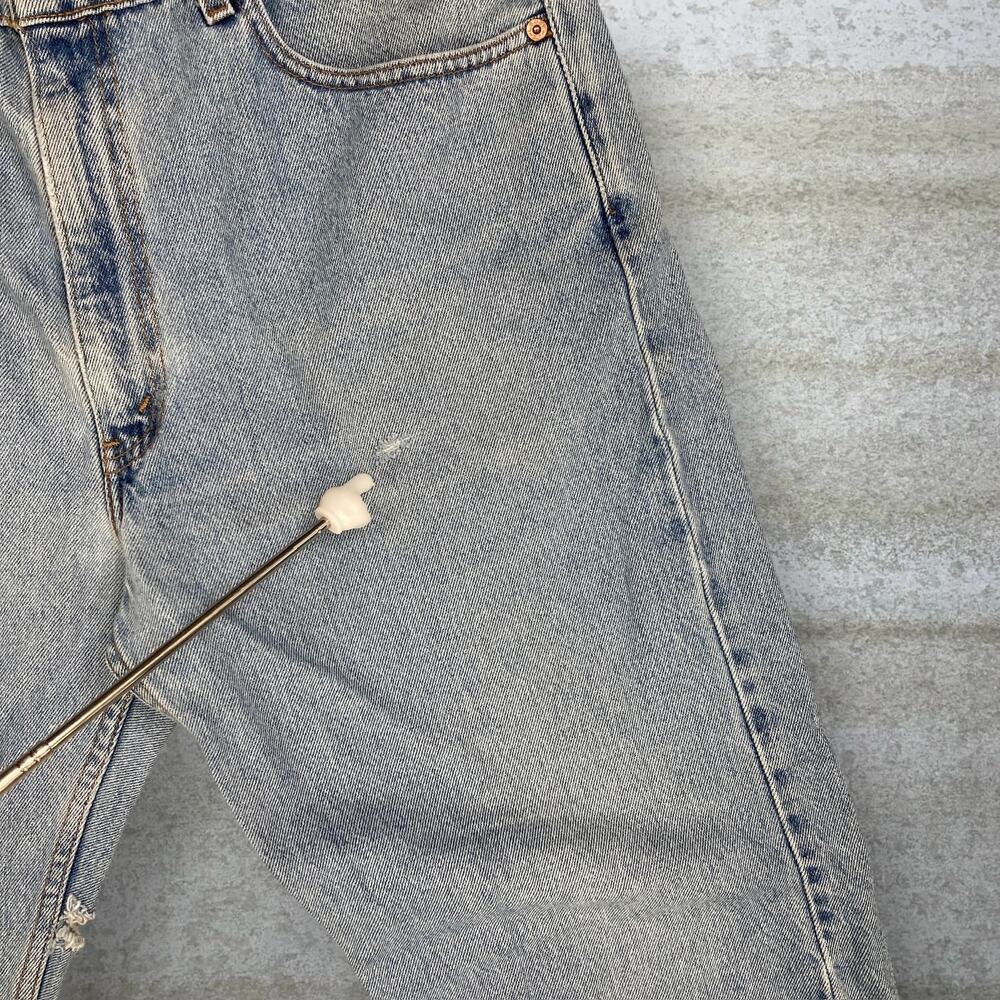 Vintage 90s Levis Jeans 505 36x30 Regular Straight Leg Light Wash Denim Cotton - Picture 8 of 8